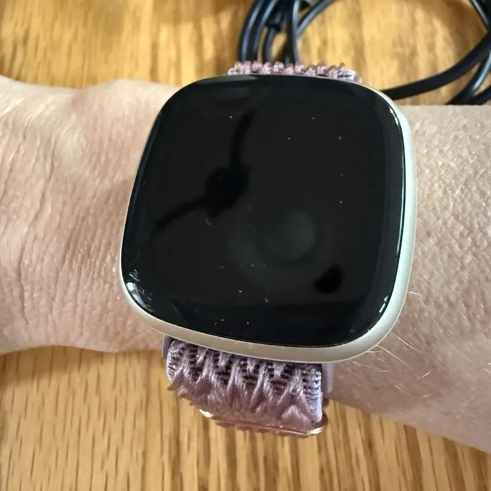 Fitbit Versa 3 FB511 Smartwatch GPS Fitness Watch – Charger Included Tested